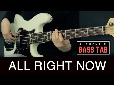 FREE - All Right Now /// Authentic  Bass Cover - Bruno Tauzin