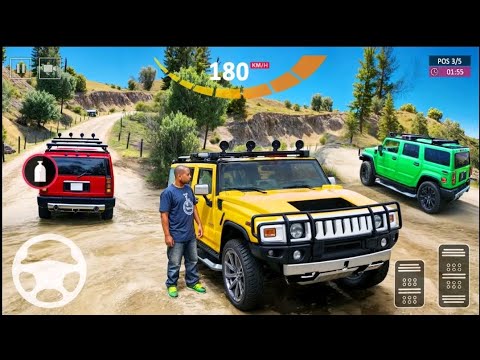 Offroad Hummer Truck Driving Simulator 2025 - 4x4 Jeep MUD Hill Drive - Android GamePlay