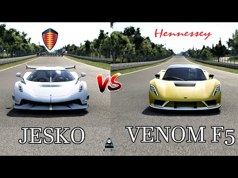 Hennessey Venom F5 Vs Koenigsegg Jesko | Ultimate Comparison | Top Speed Sound Acceleration Lap TEST