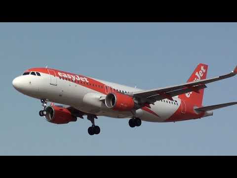 Easyjet Europe Airbus 320 G-EZRP Landing Malaga LEMG
