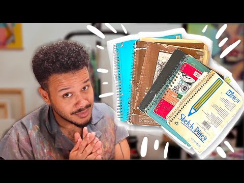 Redrawing my ENTIRE High School Sketchbook kinda.. | Almost 10 years later!