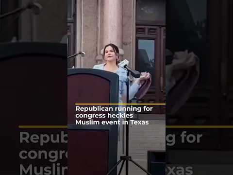 Republican running for US Congress heckles Muslim event in Texas | AJ #shorts