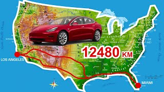 Road trip across America. From Miami to Los Angeles and back. 12 480 km in 12 days.