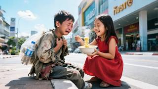 착한 소녀는 마지막 돈으로 쓰레기를 줍던 소년에게 국수를 사주었고, 뜻밖에 그는 자라서 CEO가 되어 그녀와 결혼했다!#drama