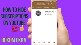 preview picture of video 'How To Hide Your Youtube Channel Subscriptions! ANDROID ! Hindi'