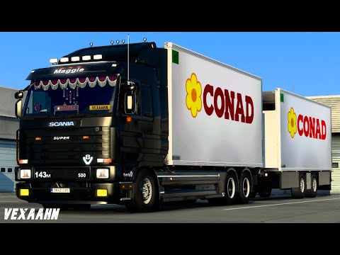 ETS2 1.47 | ProMods | Scania 143M V8 Open Pipe Sound | Teruel 🇪🇸 - Foix 🇫🇷 | ETS2 Mods