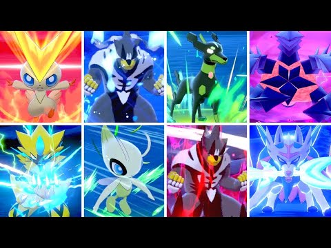Pokémon Sword & Shield   All Legendary Pokémon Signature Moves (Crown Tundra) part 1