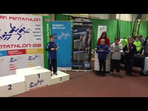 Noah's award ceremony. British Modern Biathlon Championships