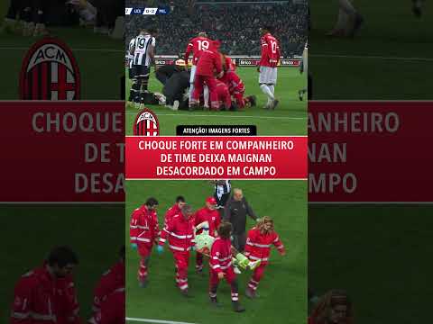 Imagens fortes! Maignan precisou deixar o campo de maca na vitória do Milan #shorts