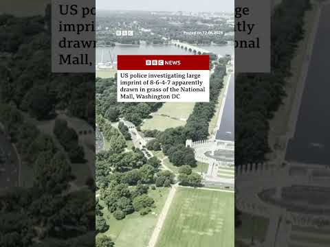Police investigate '8647' written in grass on US national mall. #US #DonaldTrump #BBCNews