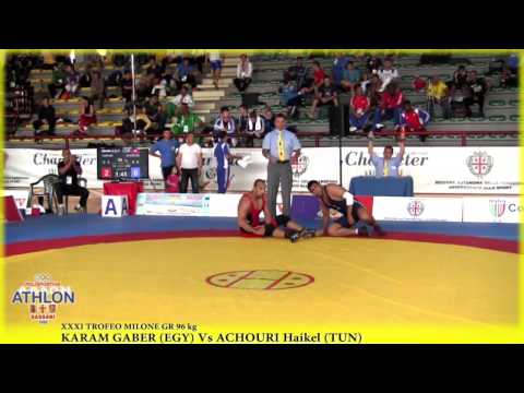 QUARTO DI FINALE GR 96 Kg KARAM GABER EGY Vs ACHOURI Haikel TUN