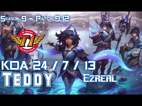 SKT T1 Teddy EZREAL vs KZ Deft ASHE ADC - Patch 9.12 KR Ranked
