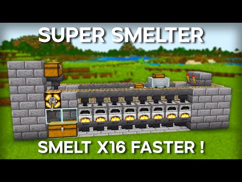 Minecraft EASIEST Super Smelter 1.19 - Java & Bedrock !