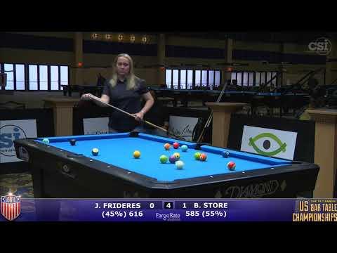 2017 US Bar Table Championships 8-Ball: Jessica Frideres vs Bernie Store Finals