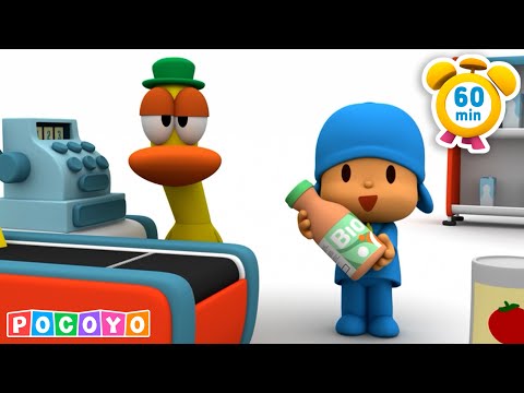 Pocoyo buys food at the Supermarket! Explore different Jobs! | Pocoyo English | Cartoons