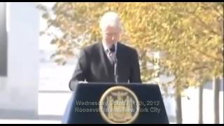 Bill Clinton admits that Hillary is necromancer and talks to dead Eleanor Roosevelt, Oct 23, 2012