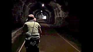 preview picture of video 'Cycle ride through the Headstone Tunnel  - Monsal Trail - Peak District National Park'