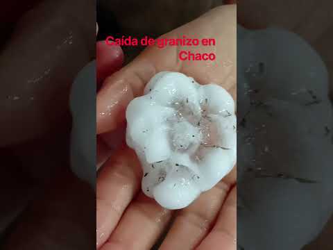 Caída de granizo, en Villa Angela Chaco. Mira el video completo en mi canal