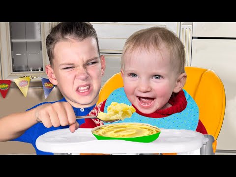 Stefania Pretends to be a Nanny for Baby Alex + more Children's Songs and Videos