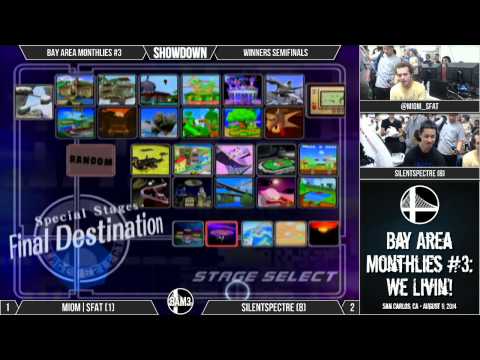 Bay Area Monthlies #3 - Winner Semifinals - MIOM|SFAT (Falco, Fox) vs SilentSpectre (C. Falcon)