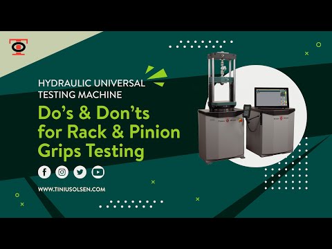 Do's and Don'ts of Rack and Pinion - Tinius Olsen