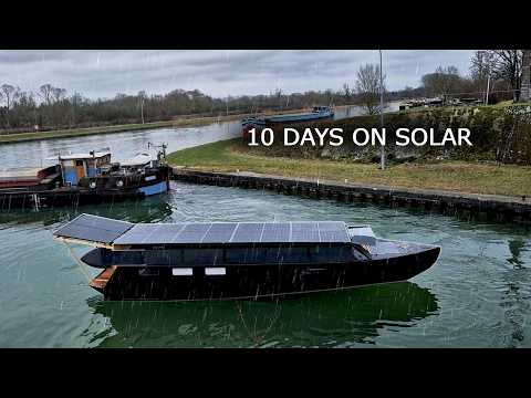 Gliding Through Rainy Canals on my Hand-Built Solar Explorer