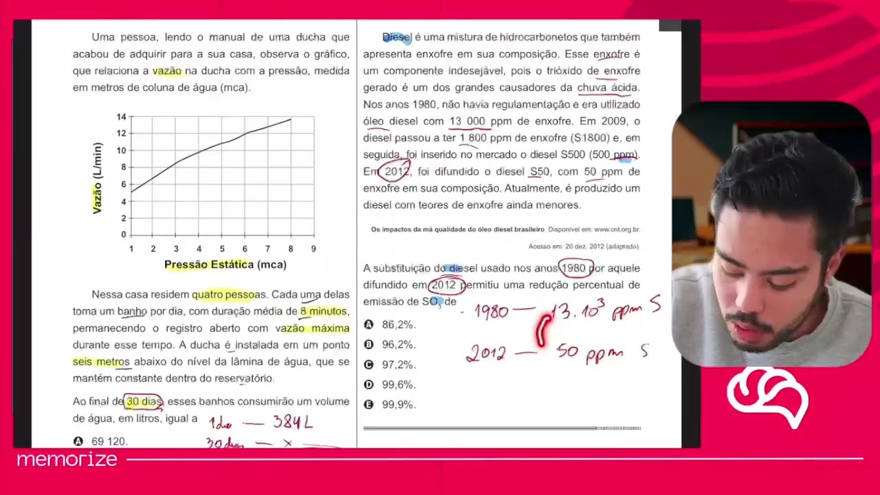 Resolução em Vídeo — Questão 56 ENEM 2014