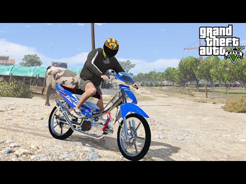 SUPRAMAN BULE GILA MODIF THAILOOK HONDA WAVE 125 FULL CROME - GTA 5 MOD INDONESIA