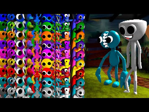 TEAL & WHITE together Vs All Rainbow Friends All Colors | Friday Night Funkin Mod Roblox