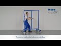 Fetra Tragarmwagen 1200x800mm, 24 Tragarme zweiseitig ohne PVC-Schlauch überzogene Tragarme-youtube_img