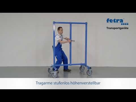 Fetra Tragarmwagen 1200x800mm, 24 Tragarme zweiseitig ohne PVC-Schlauch überzogene Tragarme-youtube_img