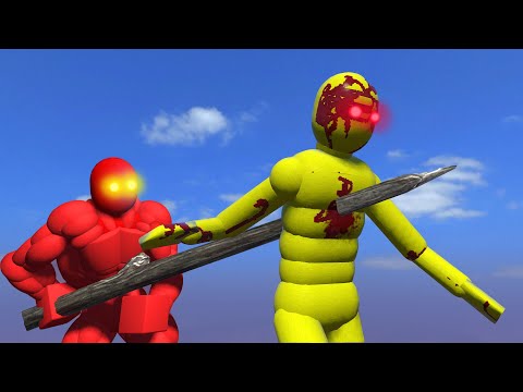 Ultra Strenght NPC fight Smart AI BOSS with Acrive Ragdoll Physics | Overgrowth Animation