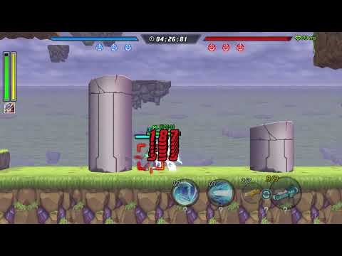 ROCKMAN X DIVE new weapon LIGHT BENDER NOISE TEST신무기 노이즈 테스트