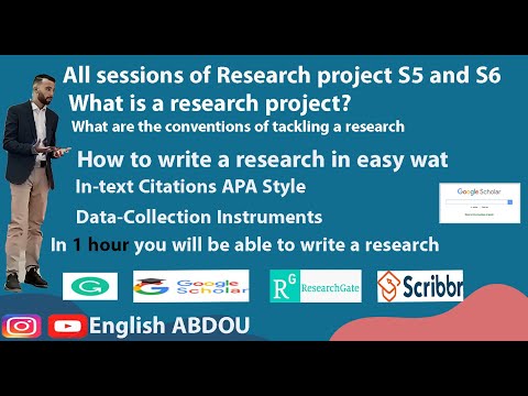 Research project  S5 and S6: whole course in 60 minutes