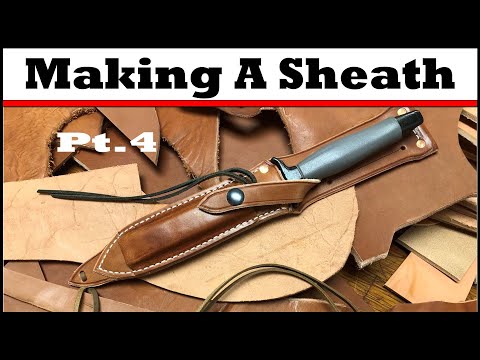 Making leather sheath for knife (Gerber)