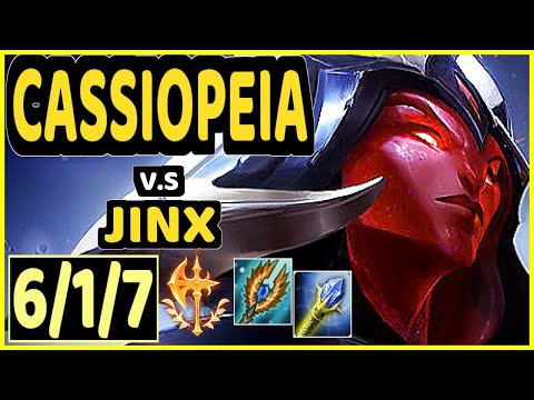 YEN (CASSIOPEIA) vs JINX - 6/1/7 KDA BOTTOM ADC CHALLENGER GAMEPLAY - NA