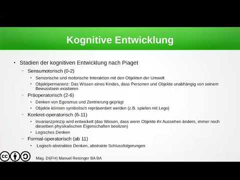 Psychologie - Entwicklung - Kognitive Entwicklung