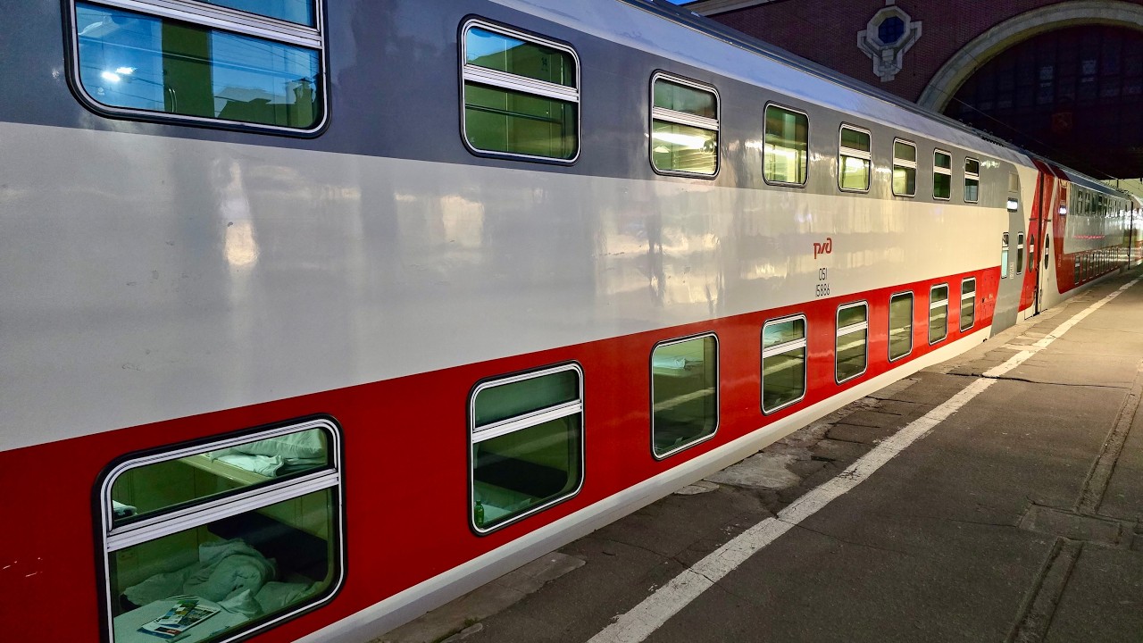 Фирменный поезд №003С «Кавказ» | Кисловодск – Москва | Двухэтажный состав, ку?