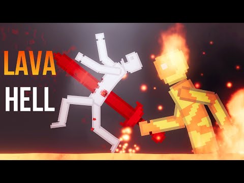 People vs Lava Human in LAVA HELL - People Playground 1.26 beta