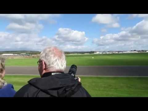 Battle of Britain, Spitfires taking off as viewed from the end of the Runway