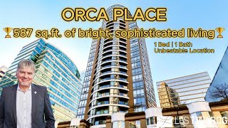 Coal Harbour Living | Bright 1 Bed + Sun Room Condo at Orca Place FOR SALE