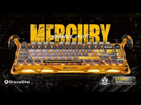 One-of-A-Kind Keyboard! Mercury K1 Pro - Battle-Worn Yellow | 75% mechanical keyboard for gamers!