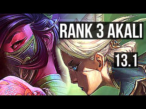 AKALI vs CAMILLE (TOP) | Rank 3 Akali, Godlike, 11/3/6, Rank 17 | EUW Challenger | 13.1
