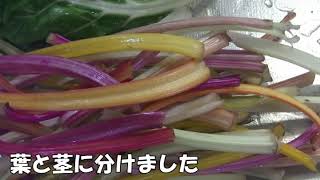 スイスチャードの甘辛炒め