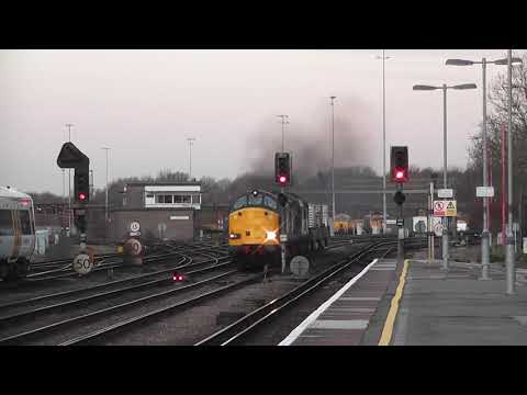 (HD) DRS 37607 & 37612 THRASH through Tonbridge working 6O62 - 4/1/12