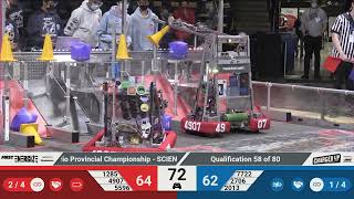 Qualification 58 - Science Division - 2023 FIRST Ontario Provincial Championship