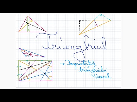 Triangle: properties of the isosceles triangle - Grade 6