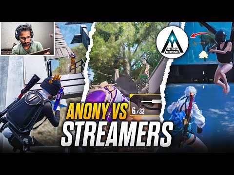 Anony Vs Streamers 1v4 Clutches BGMI | Solo Vs Squad