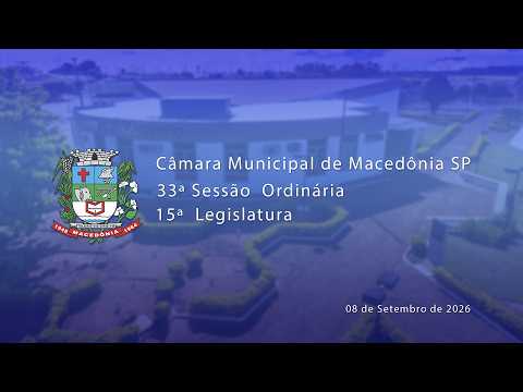 33ª Sessão Ordinária - 15ª Legislatura
