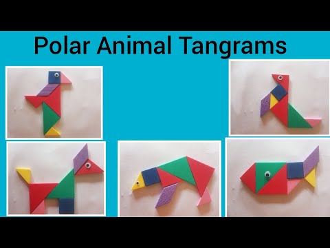 Polar Animal Tangrams #tangram #craftypihu